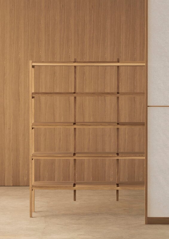 Karimoku Case N-SS01 Regal 3 x 4, 142,7 x 169,2 cm, lackierte Eiche, dekorationsbild