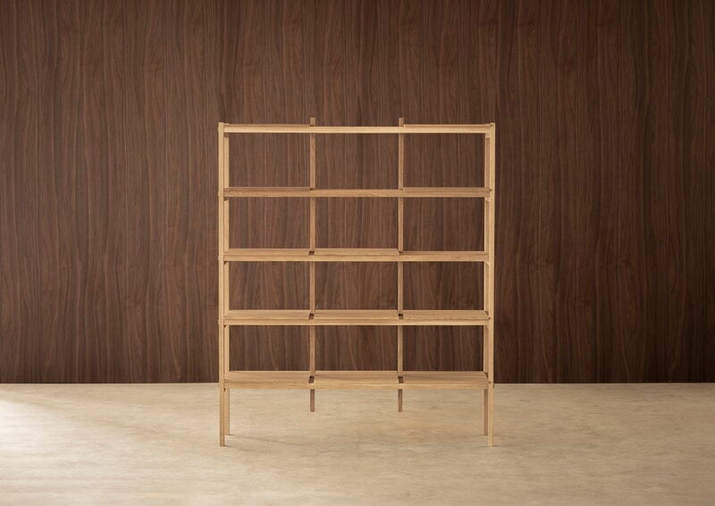 Karimoku Case N-SS01 Regal 3 x 4, 142,7 x 169,2 cm, lackierte Eiche, dekorationsbild