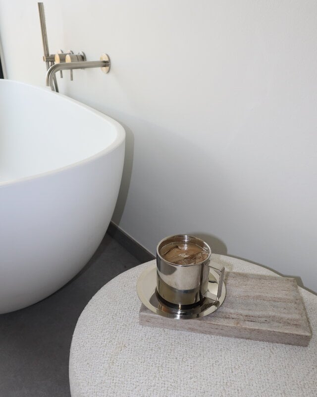 Nichba Set di tazze da caffè Americano Trio, acciaio inox lucidato, immagine decorativa