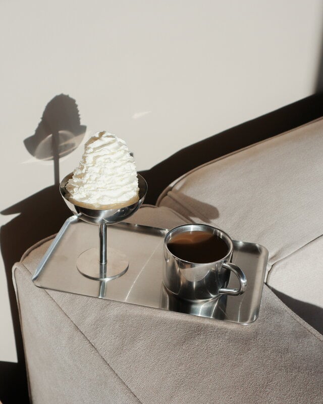 Nichba Ice Cup Tall dessert bowl, polished stainless steel, decoration image