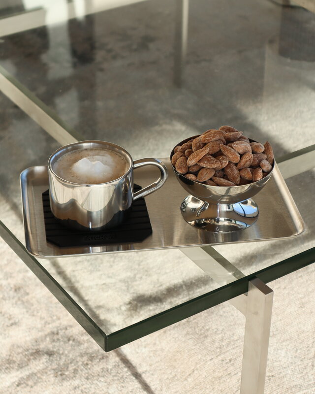 Nichba Ice Cup Low dessert bowl, polished stainless steel, decoration image