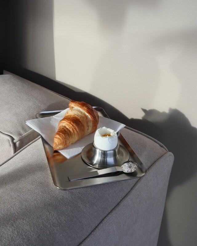 Nichba Portauova, acciaio inox, immagine decorativa