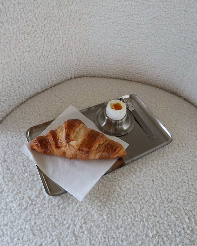 Nichba Portauova, acciaio inox, immagine decorativa