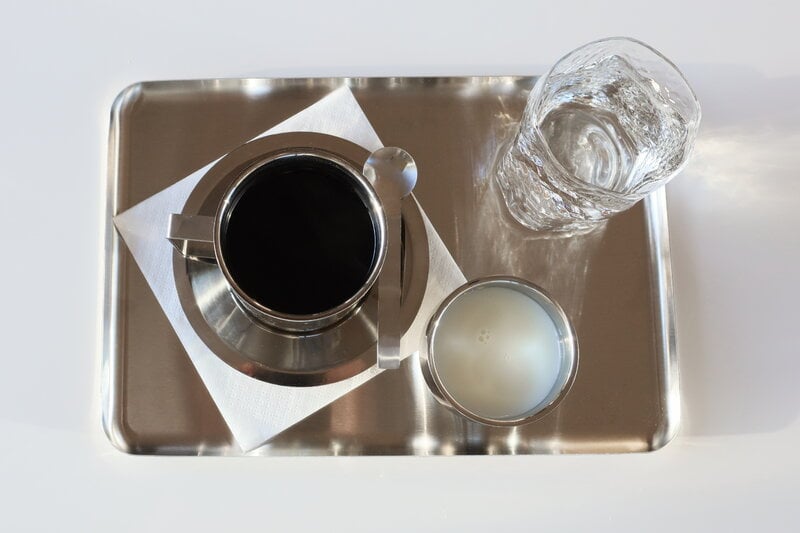 Nichba Set di tazze da caffè Americano Trio, acciaio inox lucidato, immagine decorativa