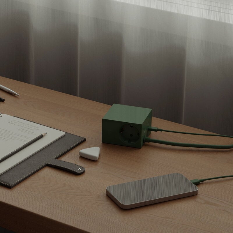 Kord Connect Cuboid+ rallonge USB-C, 200 cm, vert foncé, image décorative