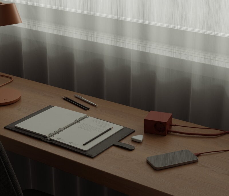 Kord Connect Cuboid+ rallonge USB-C, 200 cm, brique cuite, image décorative