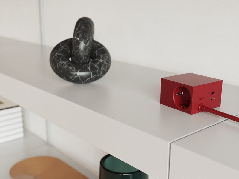 Kord Connect Cuboid+ rallonge USB-C, 200 cm, brique cuite, image décorative