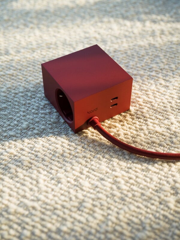 Kord Connect Cuboid+ rallonge USB-C, 200 cm, brique cuite, image décorative