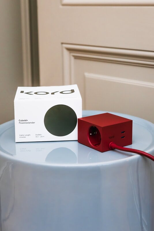 Kord Connect Cuboid+ rallonge USB-C, 200 cm, brique cuite, image décorative