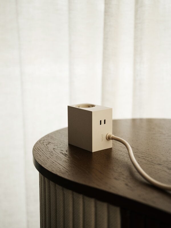 Kord Connect Cuboid+ extension cord USB-C, 200 cm, pearled ivory, decoration image