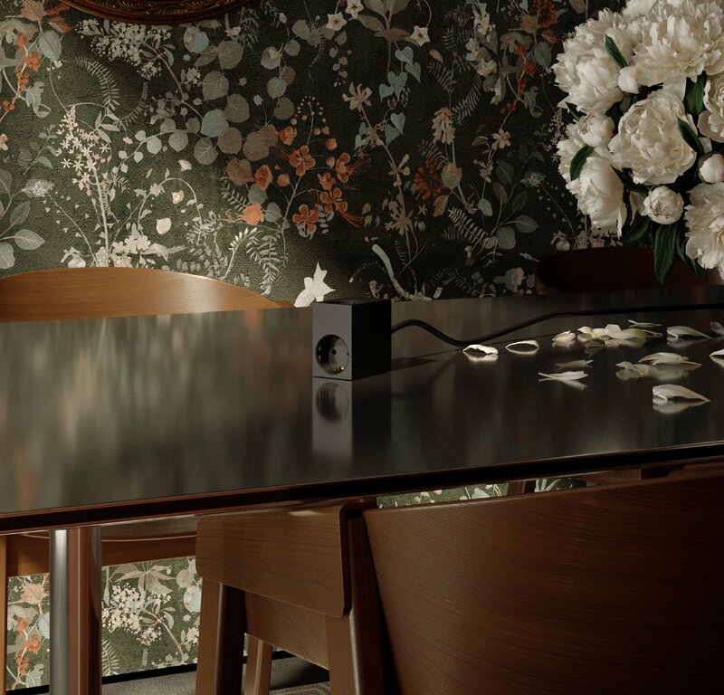 Kord Connect Cuboid extensión de cable, negro, imagen de decoración