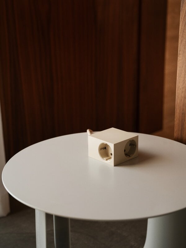 Kord Connect Cuboid extension cord, 200 cm, pearled ivory, decoration image
