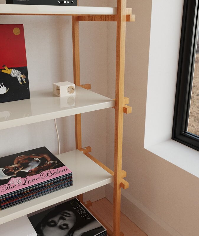 Kord Connect Cuboid extension cord, 200 cm, pearled ivory, decoration image