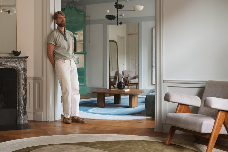 LAYERED Erik Bratsberg tapis Lozza, olive, vue 3