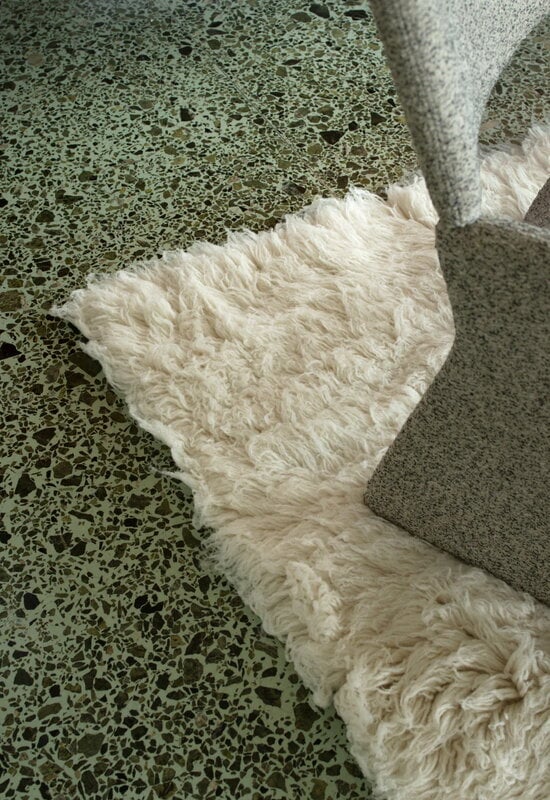 LAYERED Shaggy rug, bone white, view 6