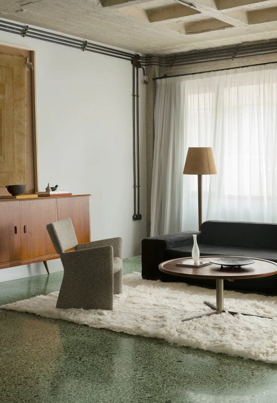 LAYERED Shaggy rug, bone white, view 5