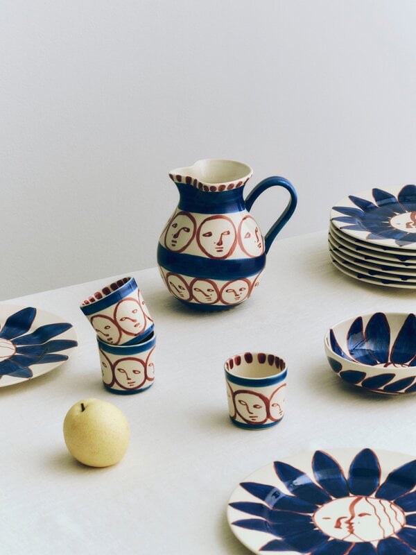 HAY La Pittura plate, 28,5 cm, Deep blue flower, image décorative