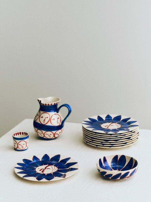 HAY La Pittura plate, 28,5 cm, Deep blue flower, image décorative