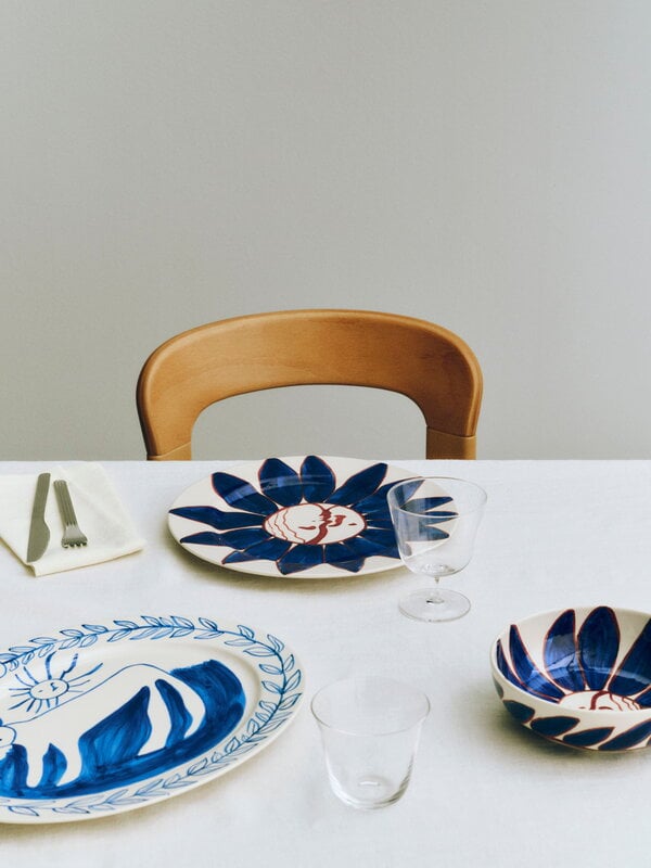 HAY La Pittura plate, 28,5 cm, Deep blue flower, image décorative