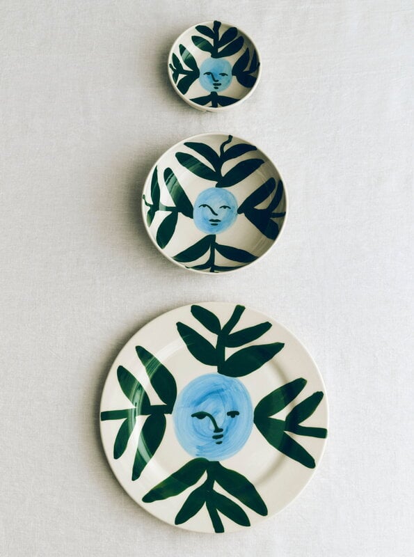 HAY La Pittura plate, 28,5 cm, Moon face vine, image décorative
