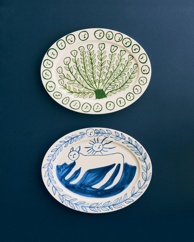 HAY La Pittura oval serving platter, 36,5 cm, Charlotte, immagine decorativa