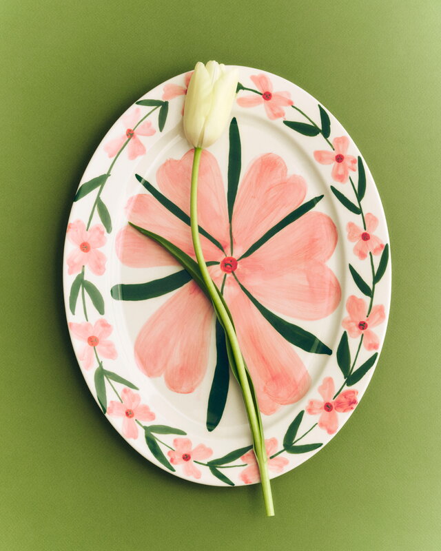 HAY La Pittura oval serving platter, 36,5 cm, Josephine, decoration image