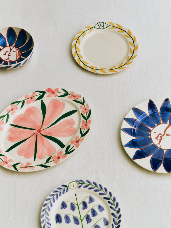HAY La Pittura plate, 28,5 cm, Deep blue flower, image décorative