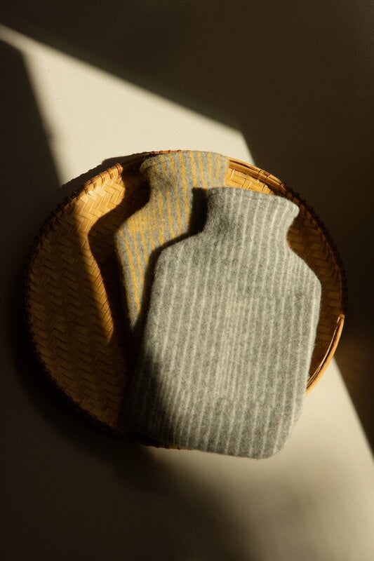 Lapuan Kankurit Aurora hot water bottle, grey - coffee dyed orange, decoration image