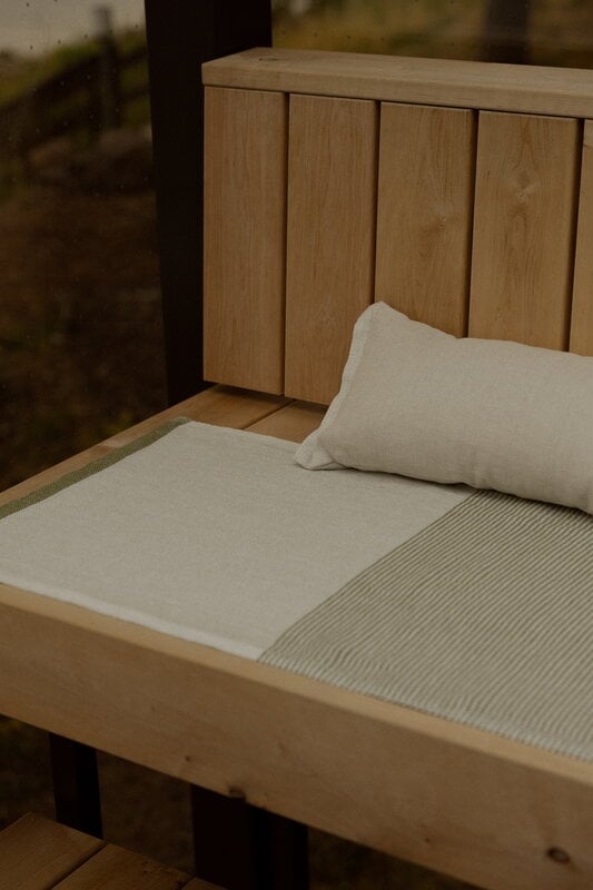 Lapuan Kankurit Kaisla sauna cover, 50 x 180 cm, linen - olive, decoration image