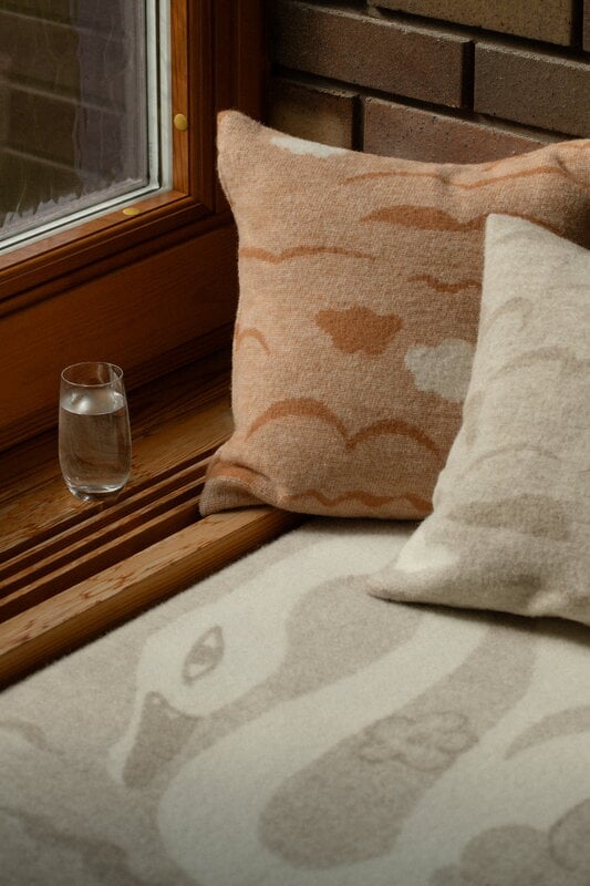 Lapuan Kankurit Couverture Kaksin, 130 x 180 cm, beige - blanc, image décorative