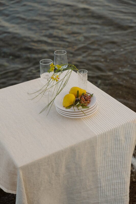 Lapuan Kankurit Tovaglia in lino Kaisla, lino - bianco, immagine decorativa