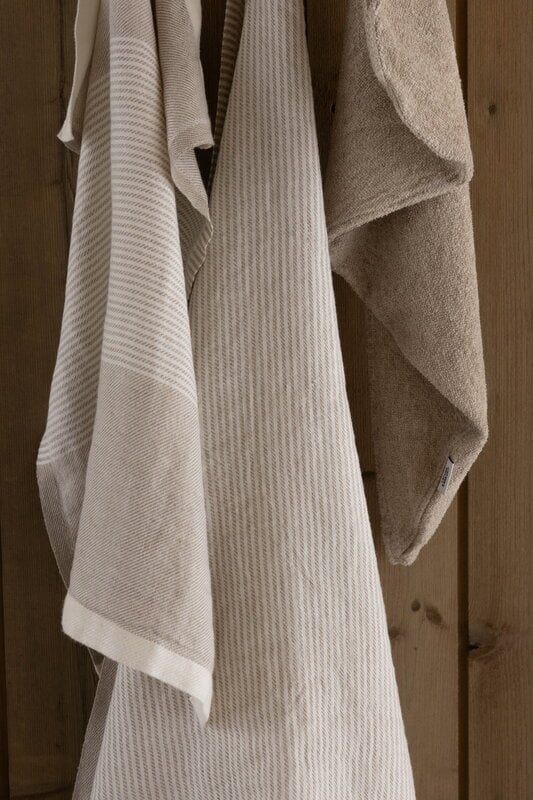 Lapuan Kankurit Kaisla serviette de bain/couverture de sauna, 80 x 180 cm, lin - blanc, image décorative