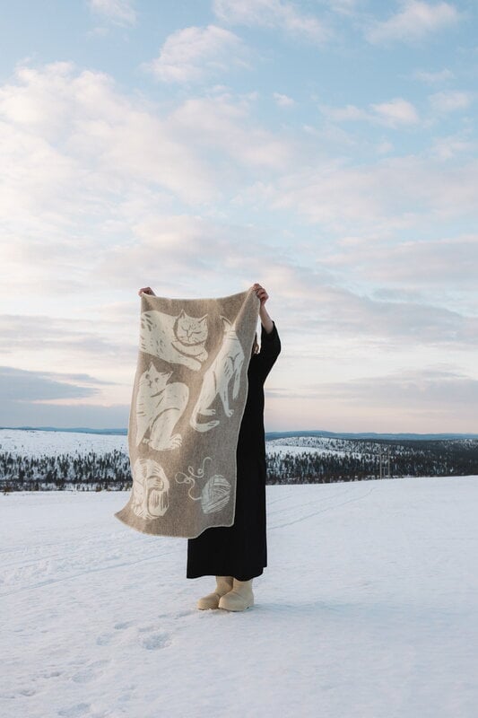 Lapuan Kankurit Couverture Kissanpäivät, beige - blanc, image décorative