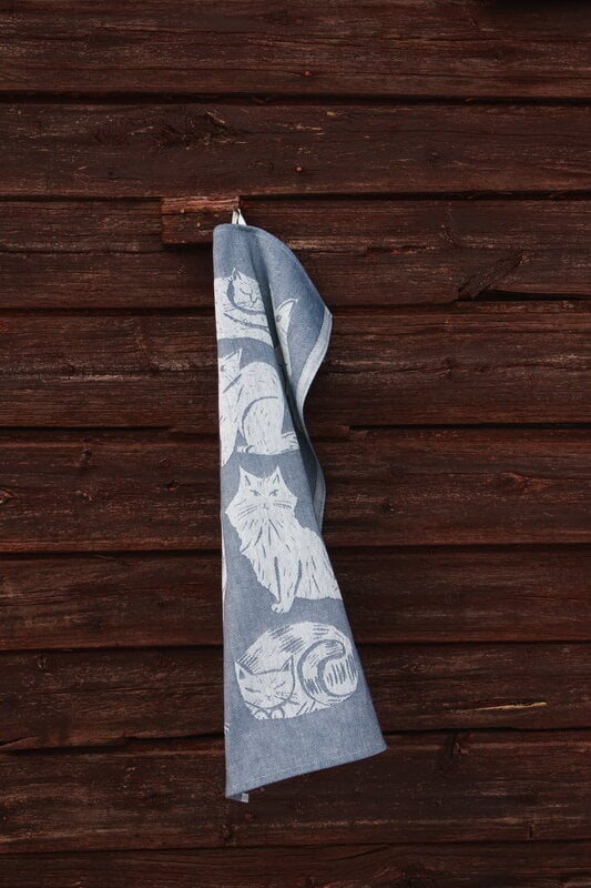 Lapuan Kankurit Serviette à main Kissanpäivät, blanc - myrtille, image décorative