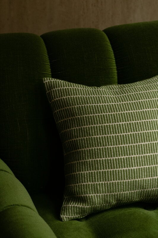 Lapuan Kankurit Housse de coussin Raitti, 45 x 45 cm, olive, image décorative
