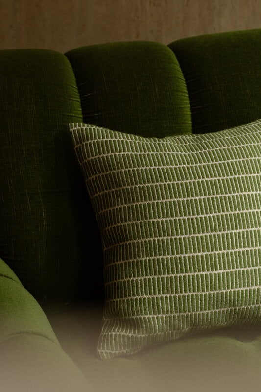 Lapuan Kankurit Housse de coussin Raitti, 45 x 45 cm, olive, image décorative