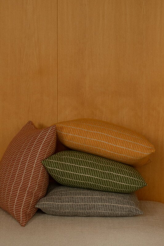 Lapuan Kankurit Housse de coussin Raitti, 45 x 45 cm, olive, image décorative