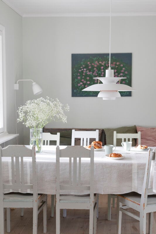 Lapuan Kankurit Usva tablecloth, 150 x 260 cm, linen - white, decoration image
