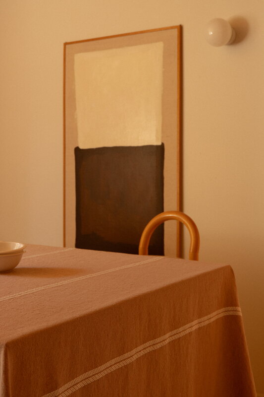 Lapuan Kankurit Venla linen tablecloth, melange lignonberry - linen, decoration image
