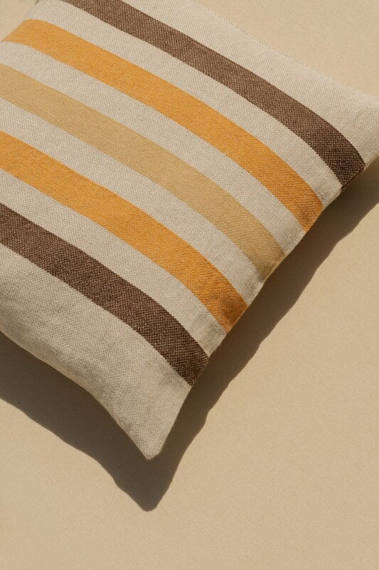 Lapuan Kankurit Virta housse de coussin, 45 x 45 cm, lin - marron - rouille, image décorative