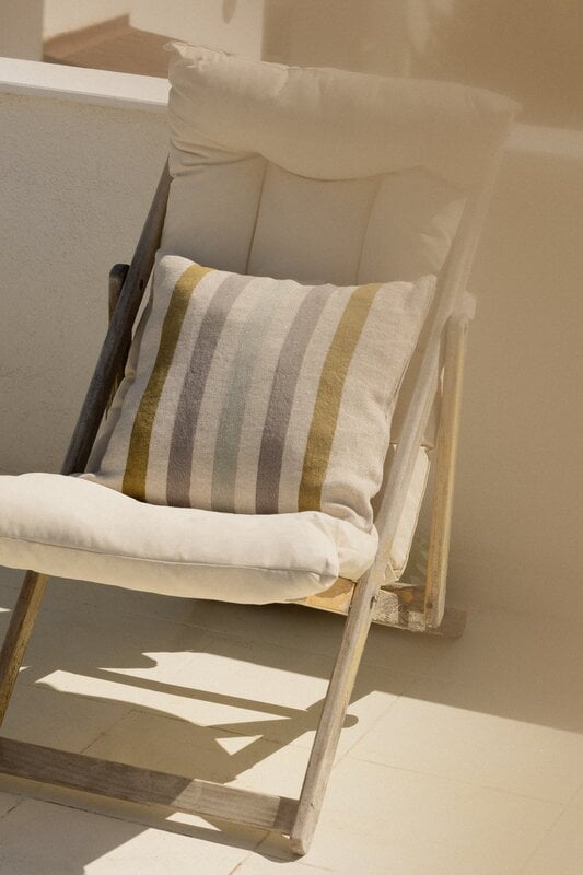 Lapuan Kankurit Housse de coussin Virta, 45 x 45 cm, lin - olive - gris, image décorative