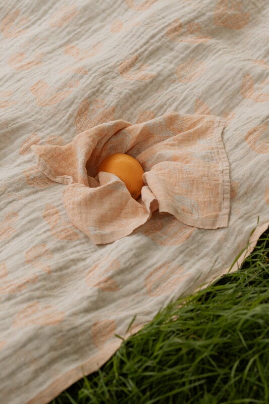 Lapuan Kankurit Kesäkukka serviette, 46 x 46 cm, lin-cannelle, image décorative