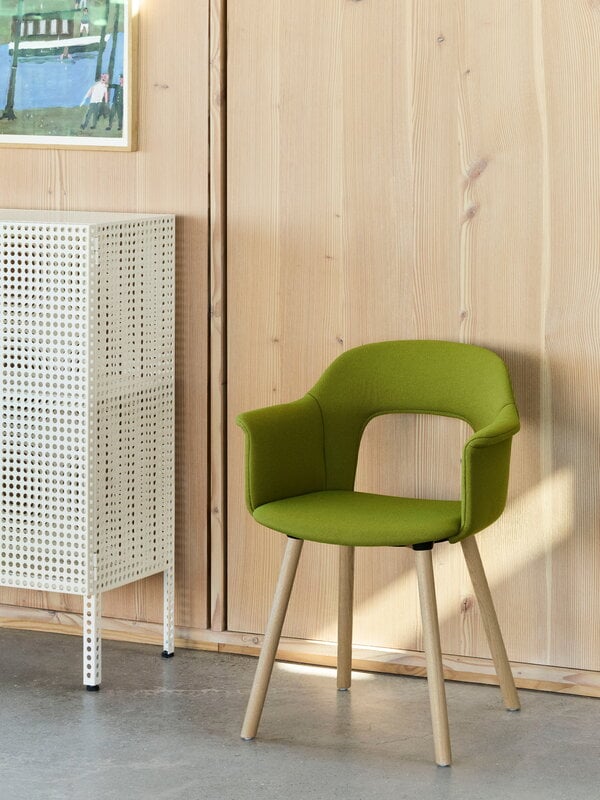 HAY Perforated floor cabinet, medium, eggshell, view 2