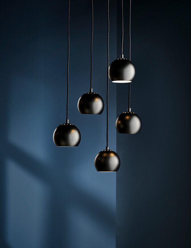 Frandsen Ball pendant, 18 cm, matt black, decoration image