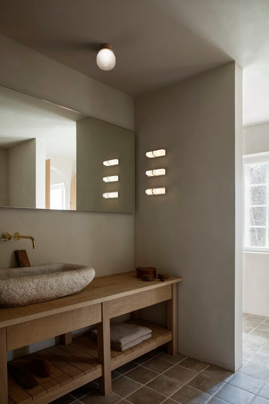 Astep Lille wall/ceiling lamp, bone, decoration image