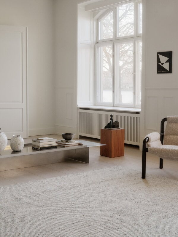 Linie Design Agner villamatto, beige, sisustuskuva