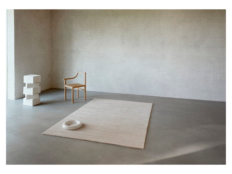 Linie Design Halo Cloud villamatto, beige, sisustuskuva