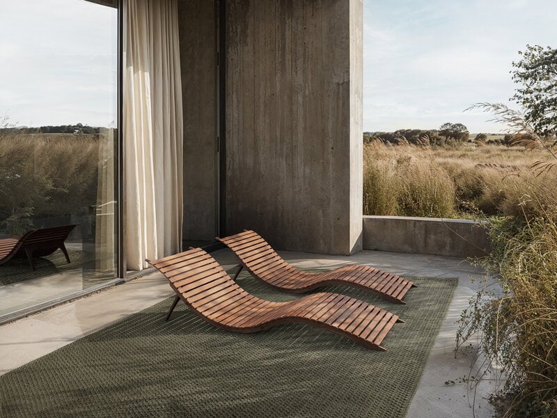 Linie Design Helix Haven plastic rug, green, decoration image