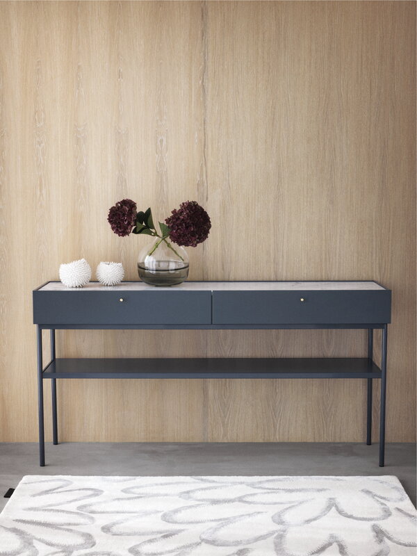 Asplund Luc Console 160 table, deep blue - Carrara marble, decoration image