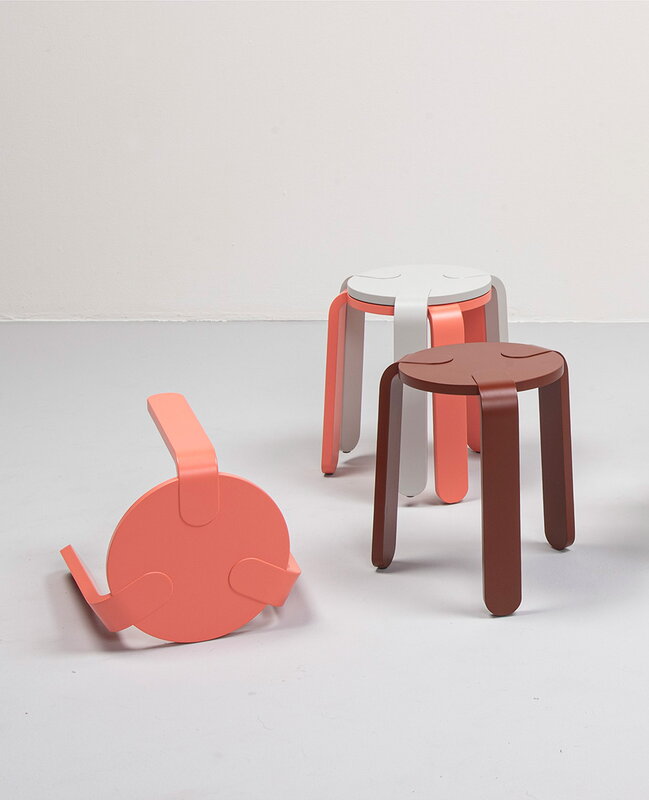 Muoto Collection Lulu stool, dark brick, decoration image
